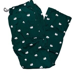 GAP Men’s Polar Bear Green Drawstring Waist Pajama Pants Size Large